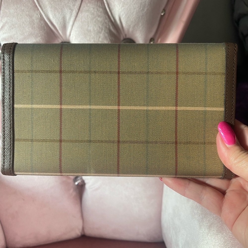 Auth Burberry Plaid Canvas Long Wallet - Picture 2 of 7